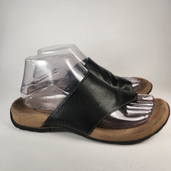 TAOS Women's Gift 2 Sandal Size 8 Black Leather Arch Support Shoe - Picture 10 of 11